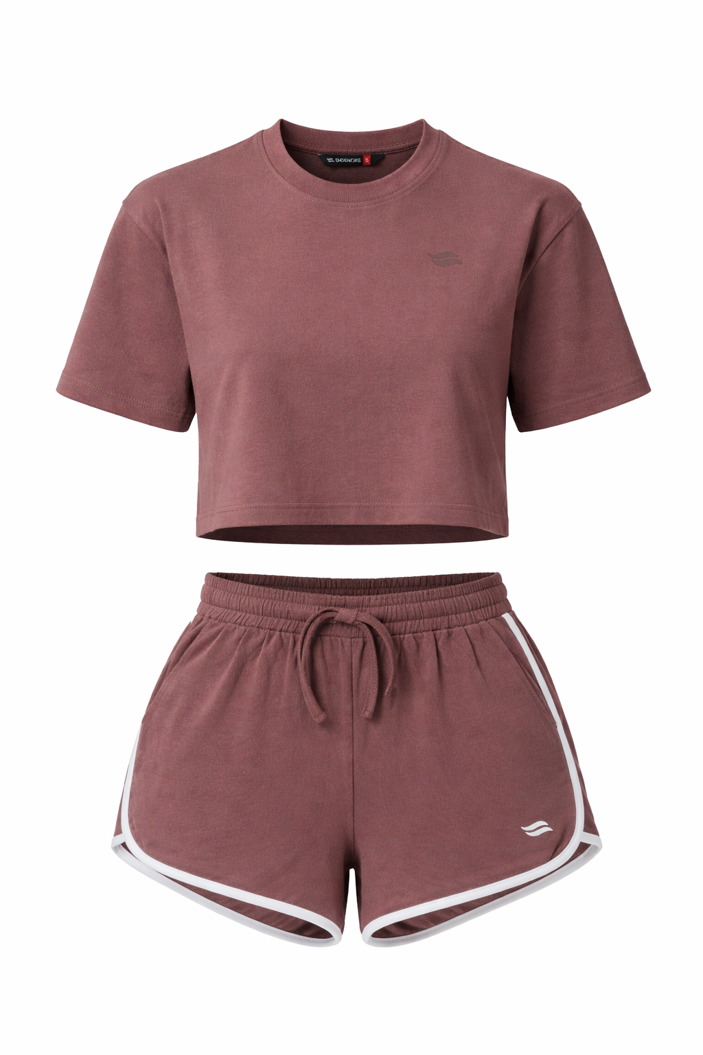Mauve Brown Lounge Shorts Set