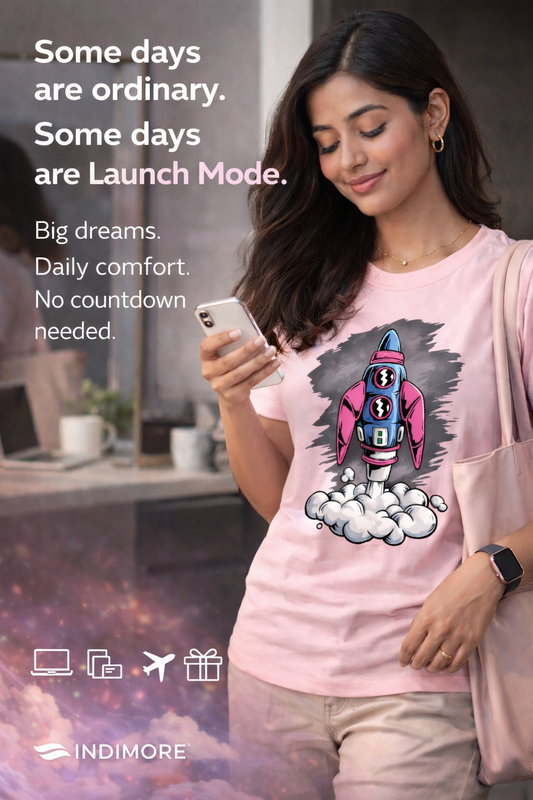 Launch Mood | Indimore | Comfort Fit Tee
