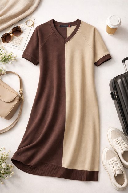 EaseLine Dual Tone Dress - Boarding Ready Lounge Dress